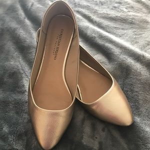 Christian Siriano for Payless Gold Flats